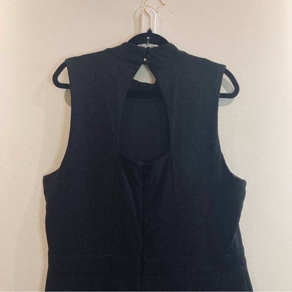 ANTHROPOLOGIE Sz XL Charley Mock Neck Keyhole Back Pockets Wide Leg Jumpsuit NEW - Picture 11 of 16